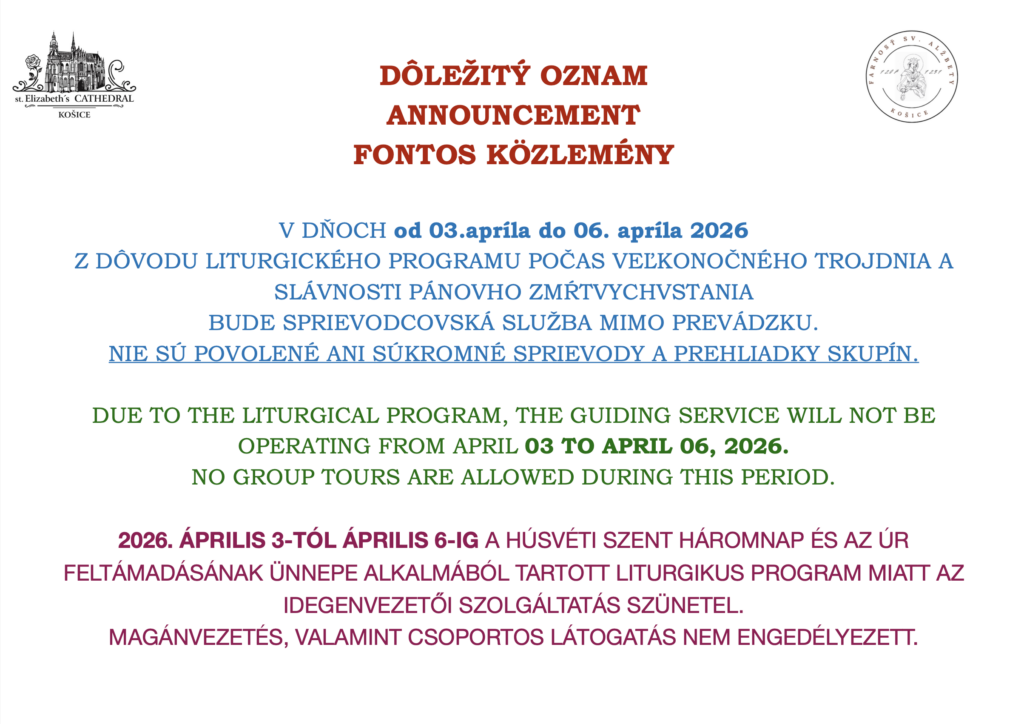 Sprievodcovská služba počas veľkonočných sviatkov